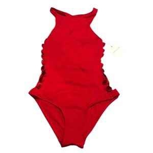 Normaillot Red One Piece Swim Suit